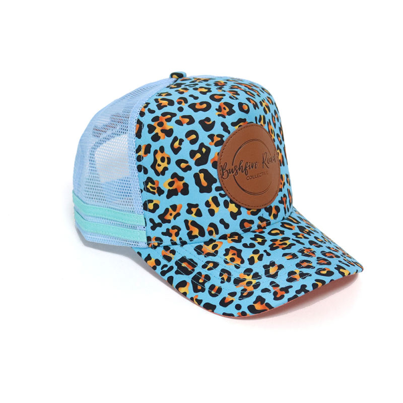 Blue Lepoard Trucker