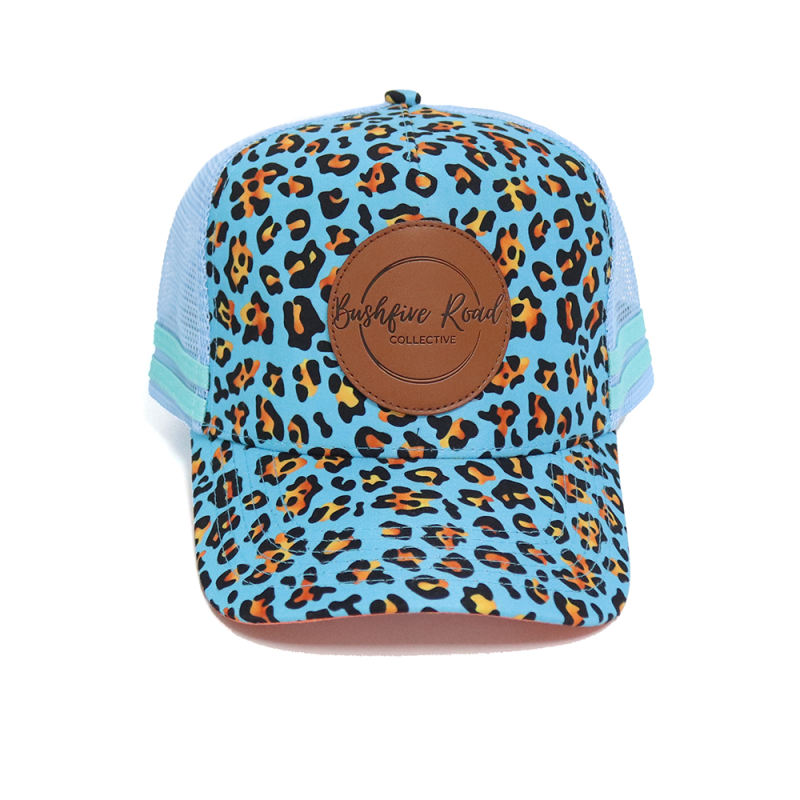 Blue Lepoard Trucker