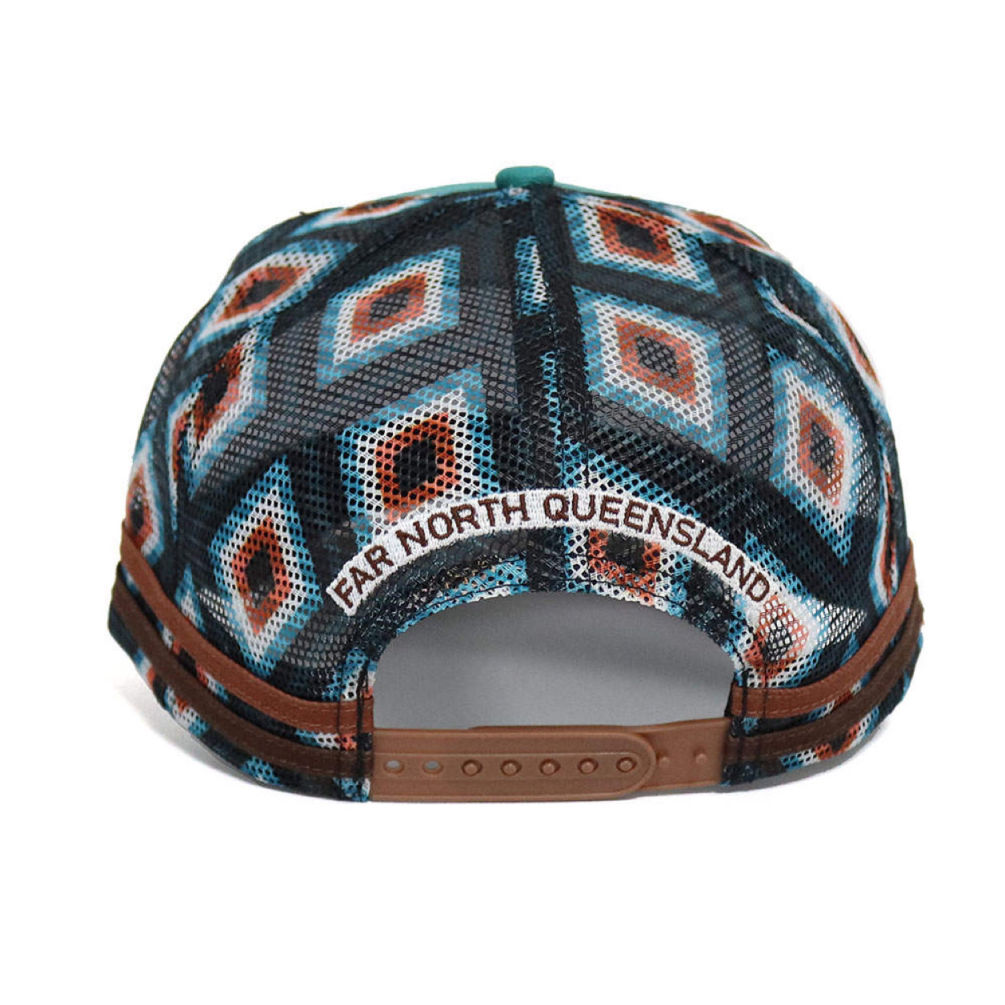 Turquoise Geo Trucker