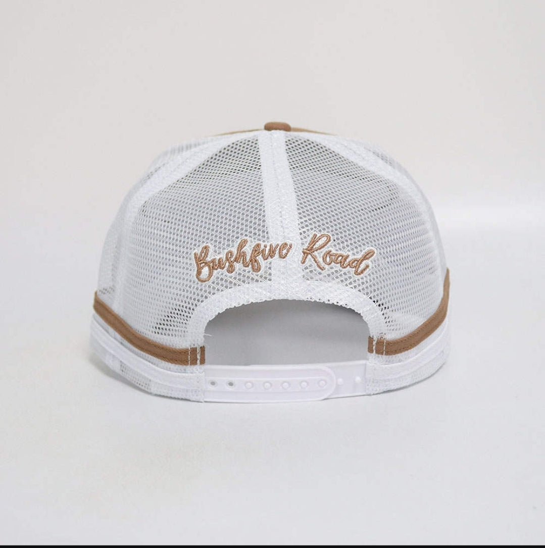 Beige Cow Print Trucker