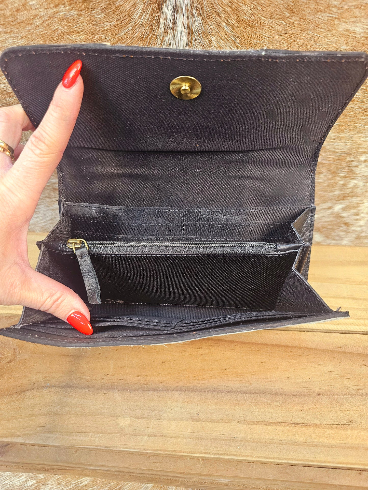 The Prairie Bloom Cowhide Wallet