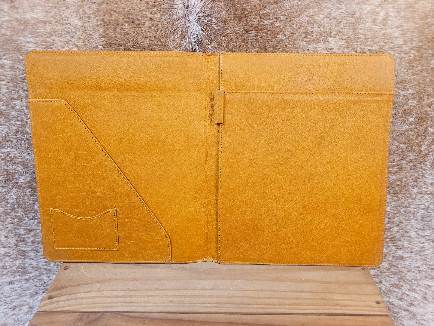 Flora Cowhide & Tooled Leather Folio