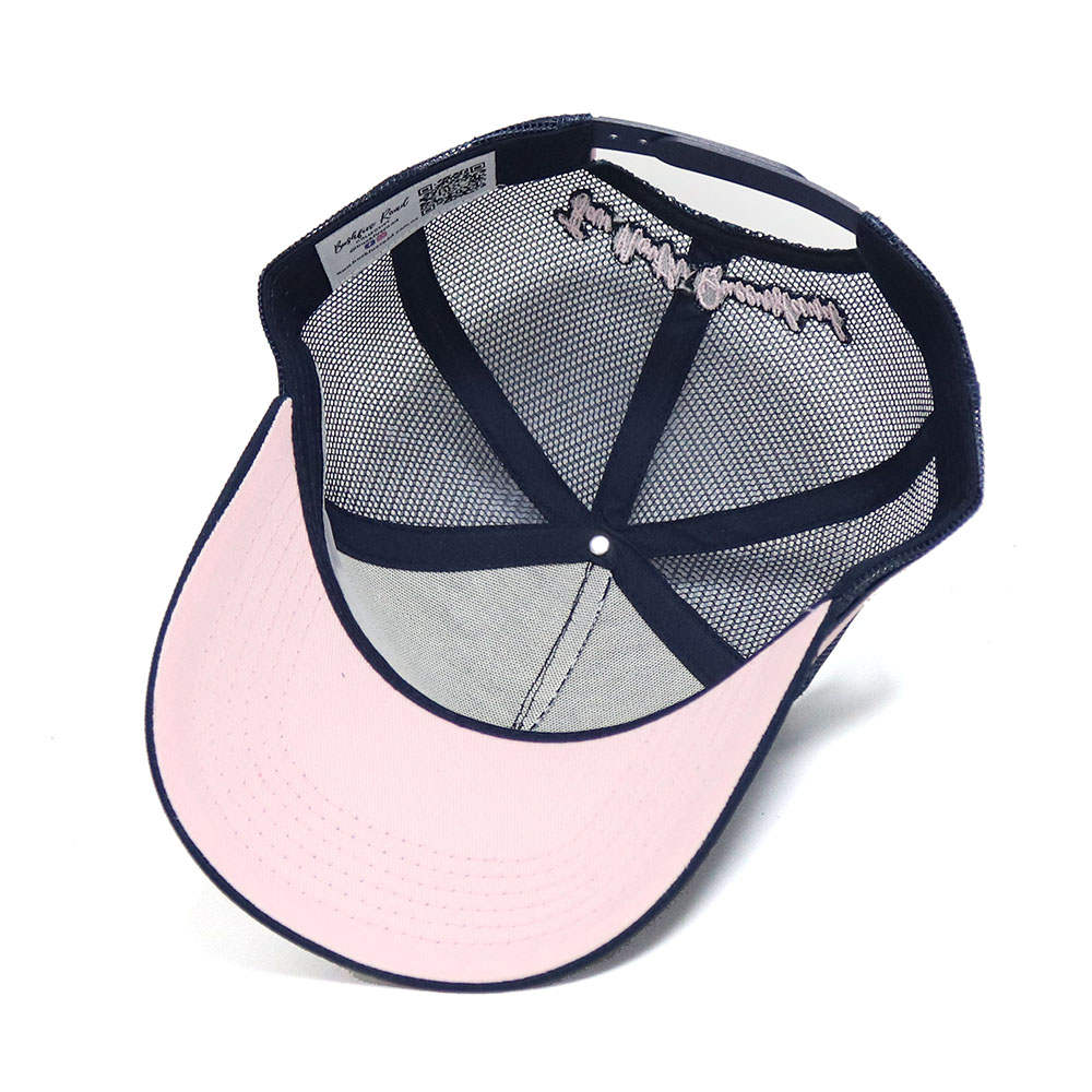 Navy Floral Trucker