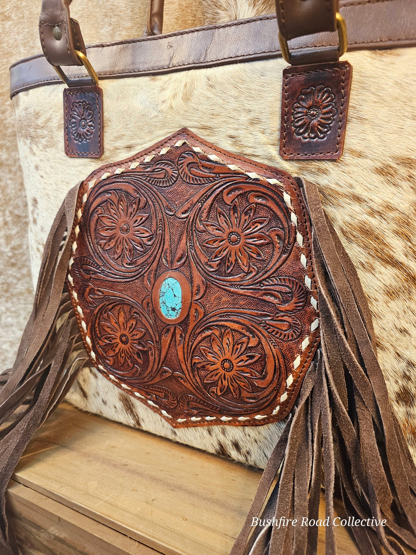 Turquoise Bloom Tote