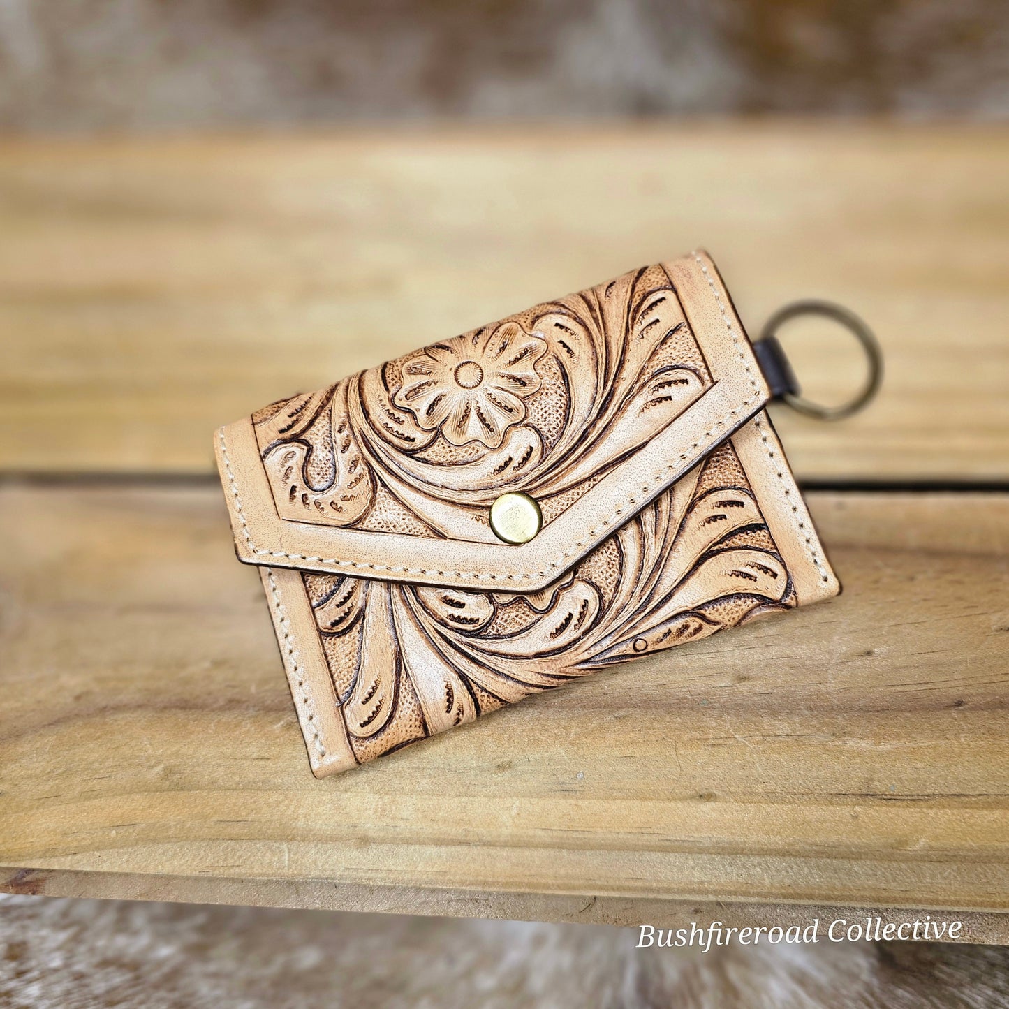 Tooled Keyring Purse