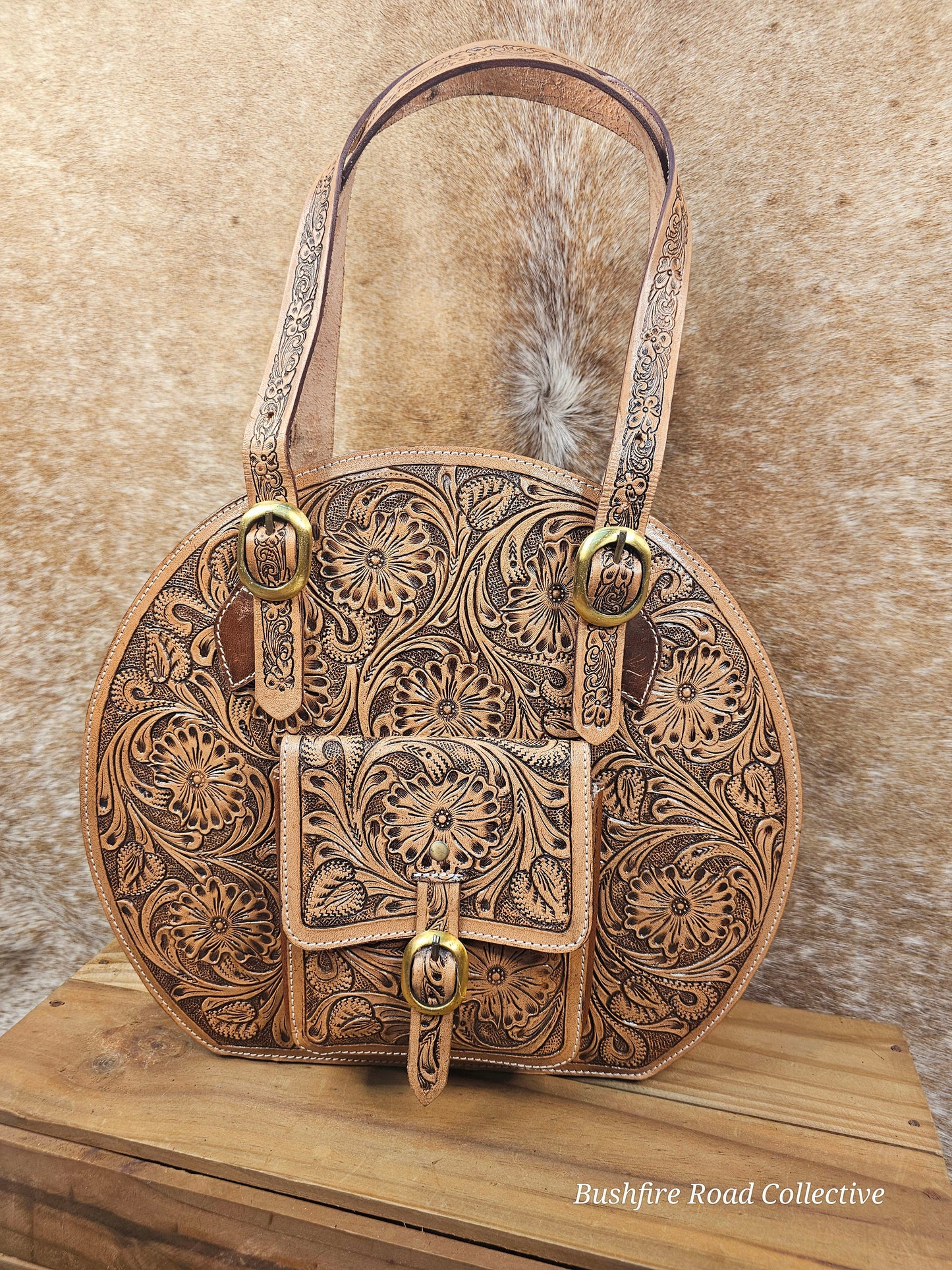 The Rancher's Wife Tooled Round Tote