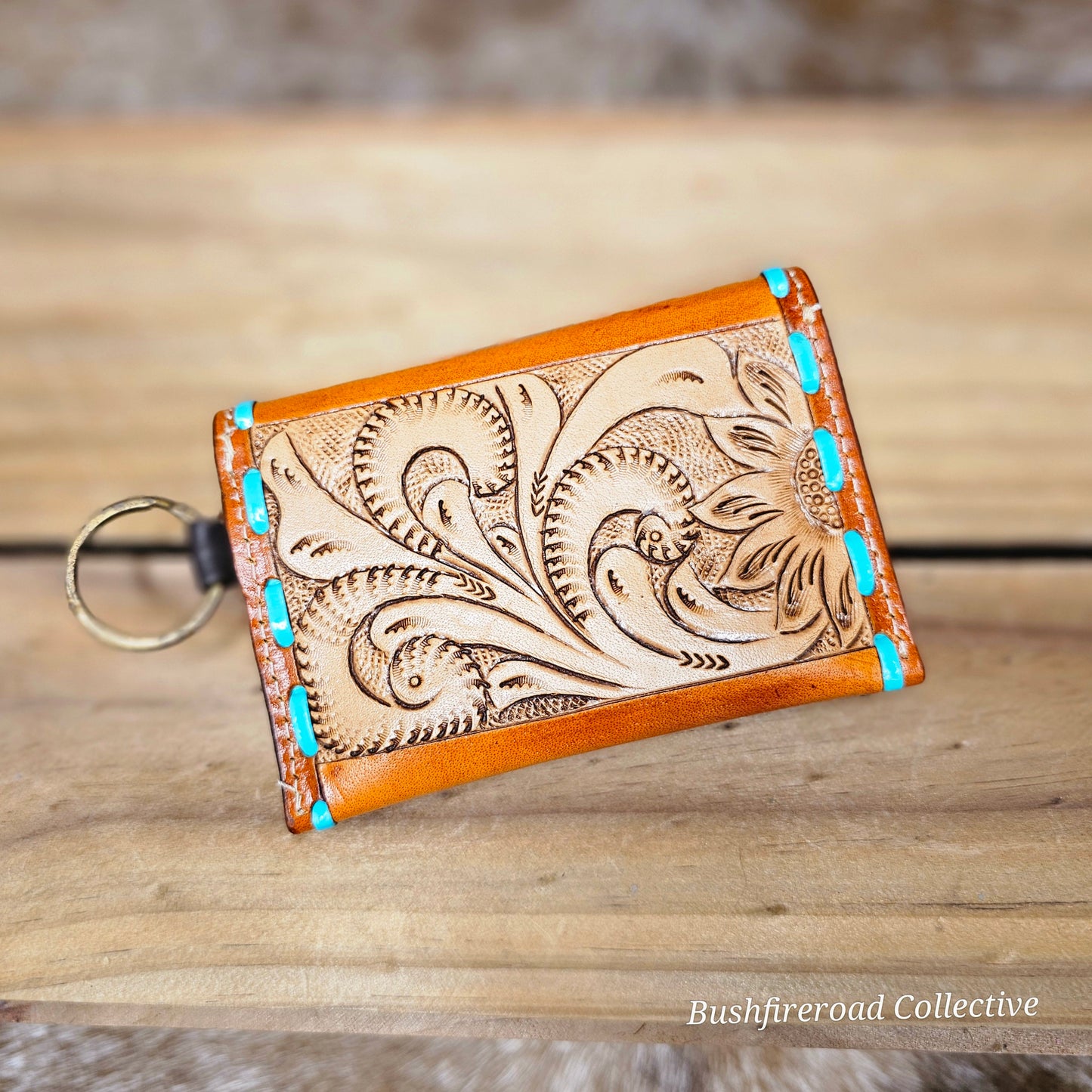 Tooled Keyring Purse