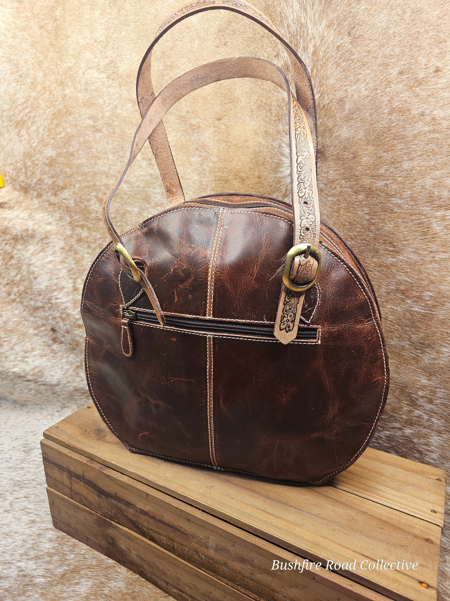 The Rancher's Wife Tooled Round Tote