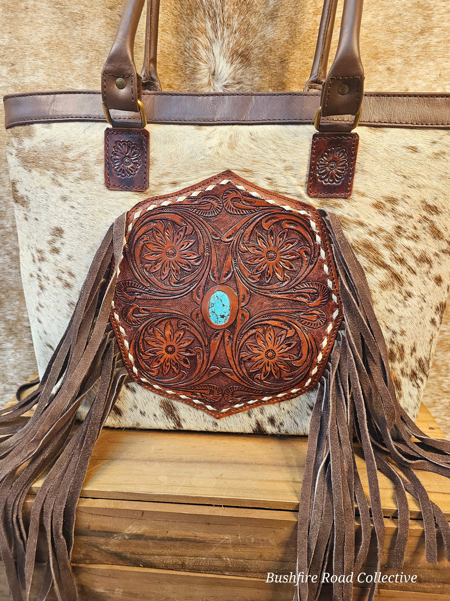 Turquoise Bloom Tote
