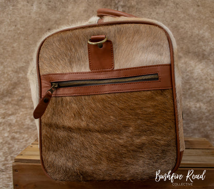 Beige Cowhide Duffel