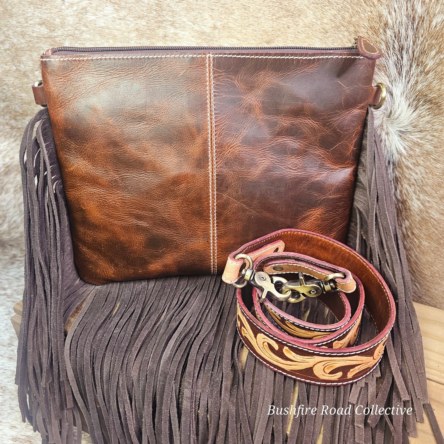 Sundance Cowhide Crossbody