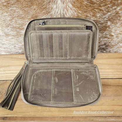 Mirrored Hide Wallet 20cm x 12cm