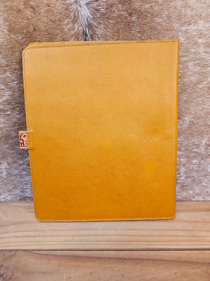 Daffodil Tooled Leather Folder
