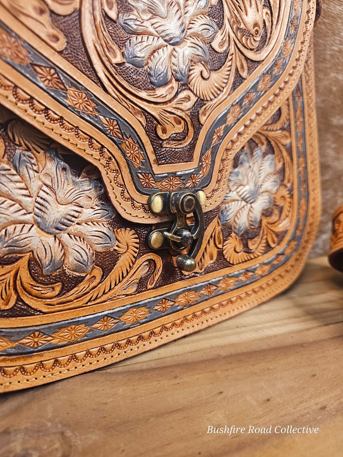 The Dakota Bloom Tooled Leather Shoulder Bag