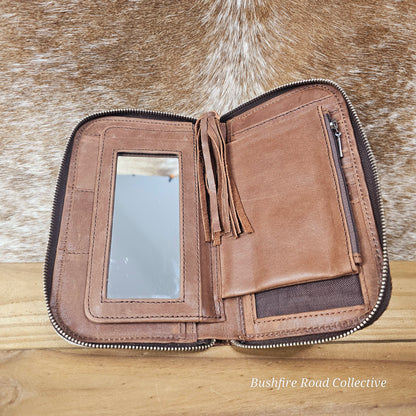Mirrored Hide Wallet 20cm x 12cm