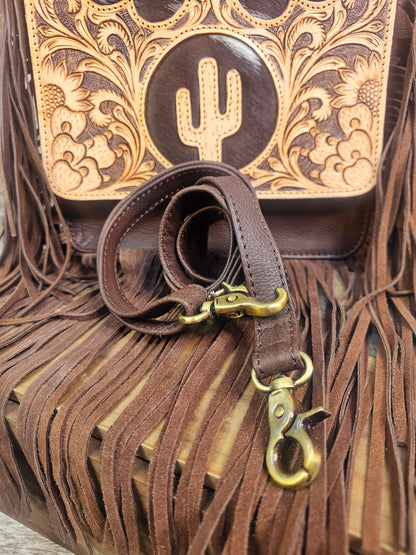 California Cactus Fringed Bag