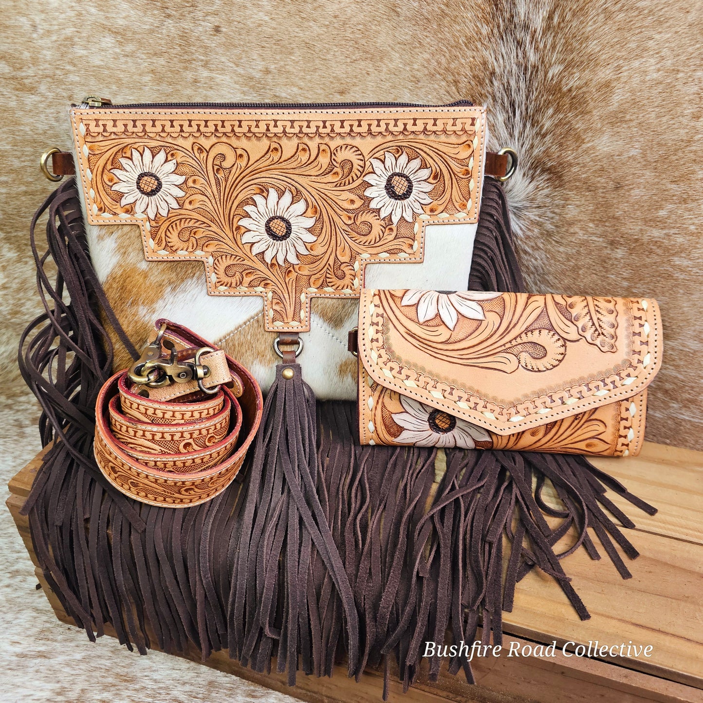 Daisy Ridge Cowhide Bag Set