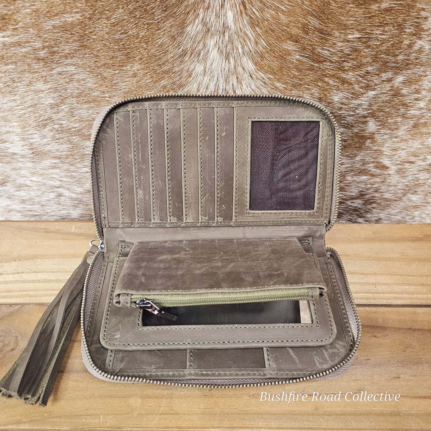 Mirrored Hide Wallet 20cm x 12cm
