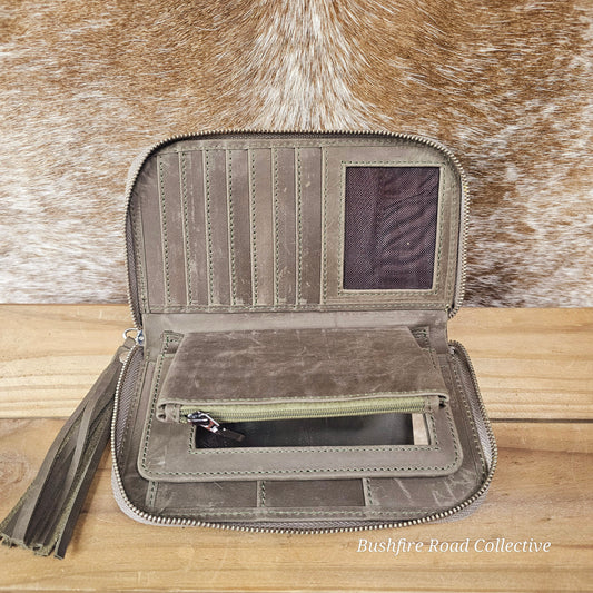 Mirrored Hide Wallet 20cm x 12cm