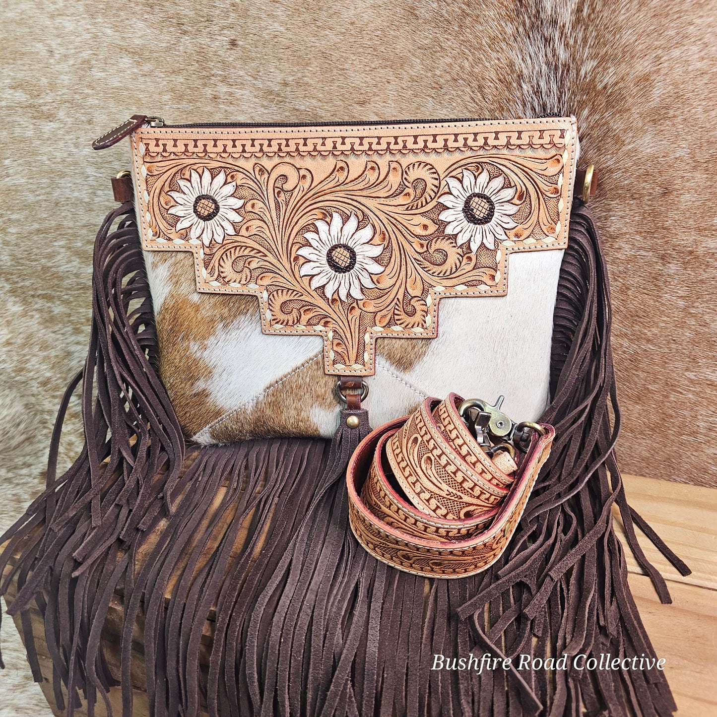 Daisy Ridge Cowhide Bag Set