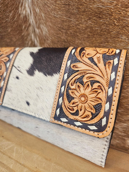 The Prairie Bloom Cowhide Wallet
