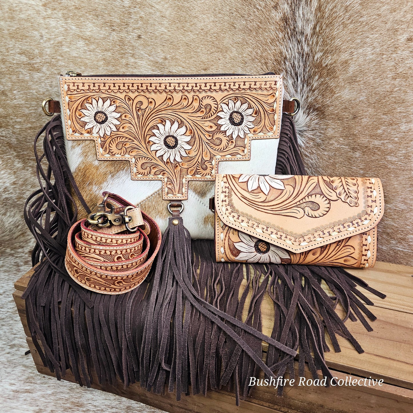 Daisy Ridge Cowhide Bag Set