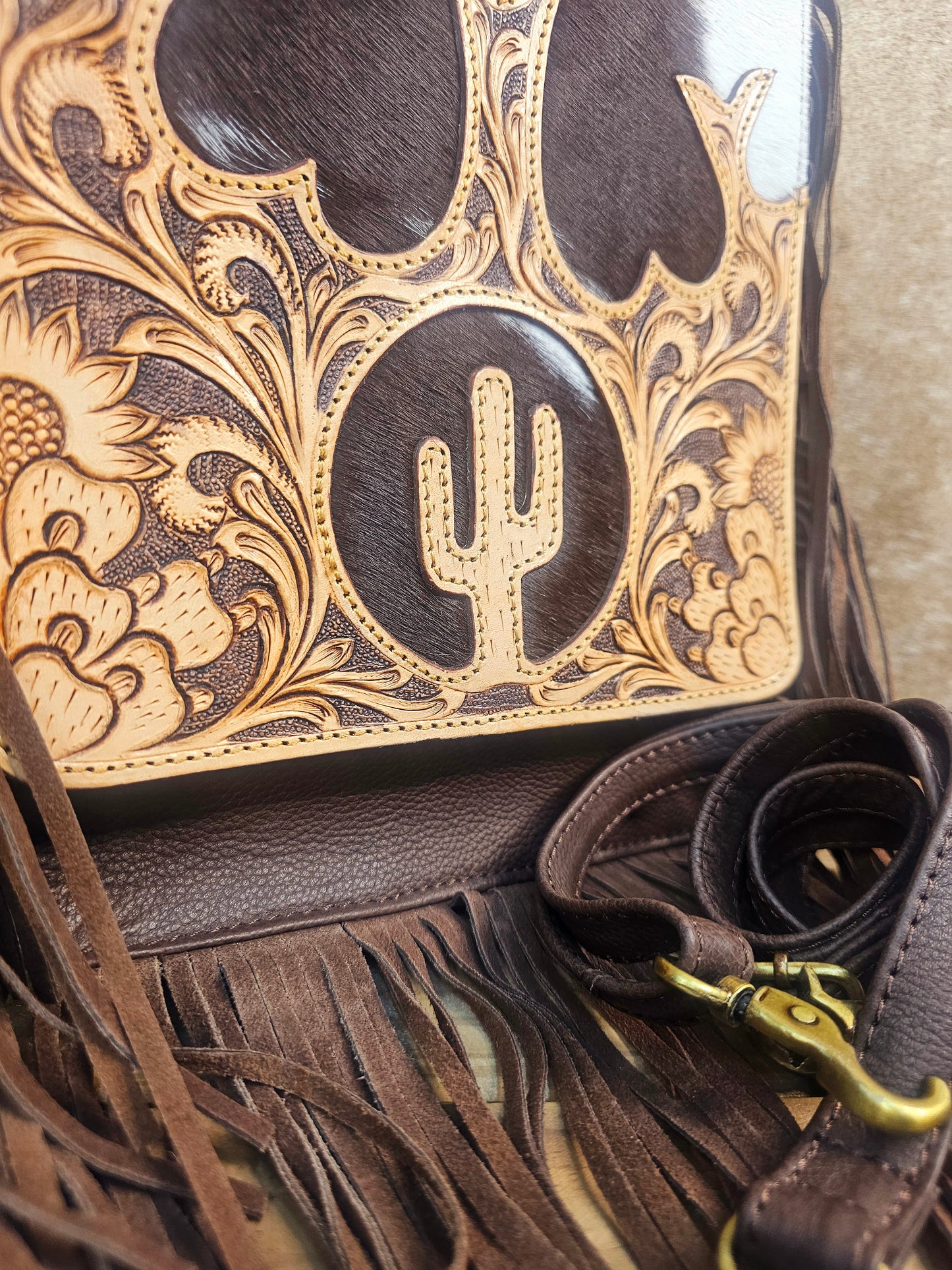 California Cactus Fringed Bag