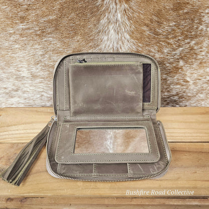 Mirrored Hide Wallet 20cm x 12cm
