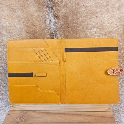 Daffodil Tooled Leather Folder