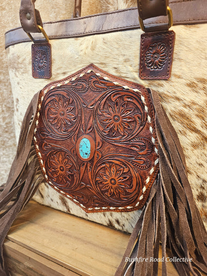 Turquoise Bloom Tote