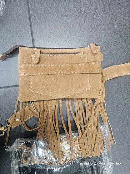 The Hayley Suede Fringe Bag