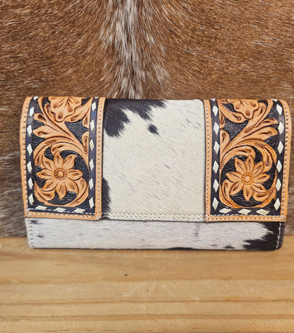 The Prairie Bloom Cowhide Wallet