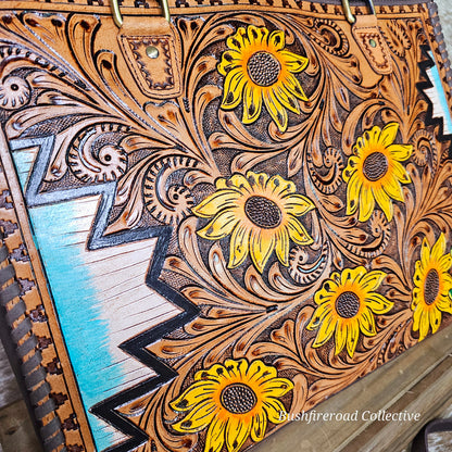 Southwest Sunflower            Large Tote/ Lap Top Bag.