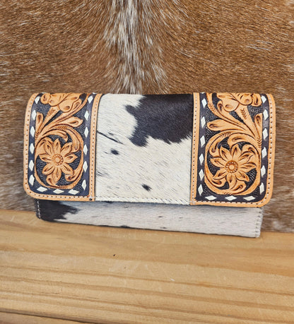 The Prairie Bloom Cowhide Wallet