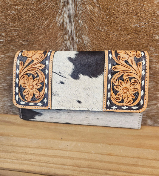 The Prairie Bloom Cowhide Wallet