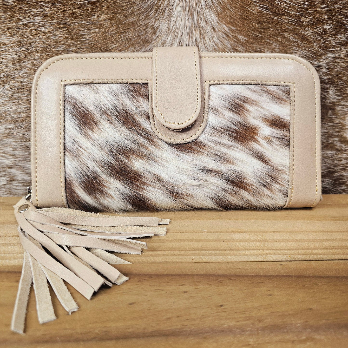 Mirror Cow Hide Wallet Large