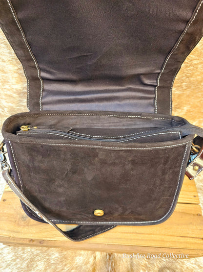 The Mesa Midnight Suede Crossbody 🖤