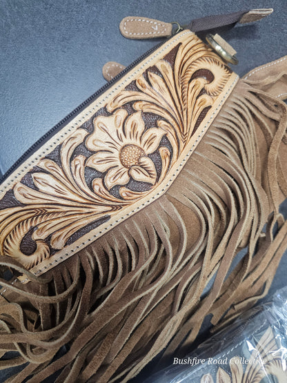 The Hayley Suede Fringe Bag