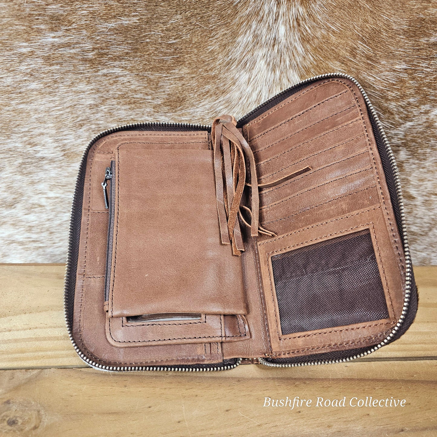 Mirrored Hide Wallet 20cm x 12cm